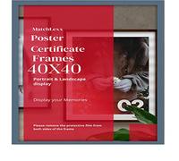 MatchLexx Modern Poster, Photo, Print Photo Frame Square 40 x 40 CM Jigsaw puzzle various sizes Wooden frames Ideal Home or Office Decor (40x40CM (15.7" x 15.7"), DARK GREY)