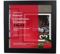 MatchLexx Poster, Photo, Print Square 30x30cm picture frame jigsaw puzzle Poster Photo Frame various sizes Wooden frames Ideal Home or Office Decor (30x30CM (11.81" x 11.81"), BLACK)