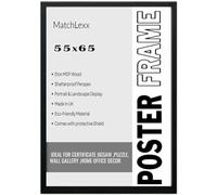 MatchLexx® Sturdy Large Picture Photo Poster frame | 55 x 65 cm Hanging Hardware Included | Art, Photos, & Prints Shatter-Proof Acrylic, Easy to Hang, & Stylish Home Decor Addition