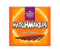 Matchmakers Chocolate Box Gift Set | Variety Flavours | Milk Chocolate Crunch Sticks | Christmas Chocolate Gift, Sharing Snacks with Xmas Card (Zingy Orange-120g-Case Of 10)