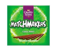 Matchmakers Chocolate Box Gift Set | Variety Flavours | Milk Chocolate Crunch Sticks | Christmas Chocolate Gift, Sharing Snacks with Xmas Card (Cool Mint-120g-Case Of 10)