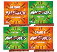 Matchmakers Chocolate Sticks Mixed - Zingy Orange & Mint Flavours Box 120g - Perfect for Christmas (4 x Mixed)