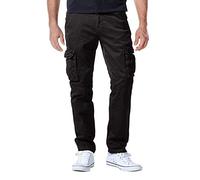 Matchstick Men Cargo Trousers Work Casual Drawstring Waist Combat Camo Military Outdoor Pants