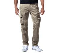 Matchstick Men Cargo Trousers Work Drawstring Waist Combat Camo Military Outdoor Pants(Grayish Blue_M/30)