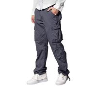 Matchstick Mens Cargo Trousers Utility Work Trousers Military Combat Pants with Multi Pockets (Gray_XL/34)