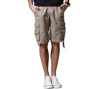 Matchstick Men's Twill Cargo Short, Brand Size L/32 (UK Size 32.5W / 12L), S3612 Apricot