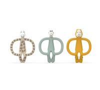 Matchstick Monkey 3 Pack Animals Teether Gift Set - Ludo Lion, Gigi Giraffe & Mint Green Monkey Teether