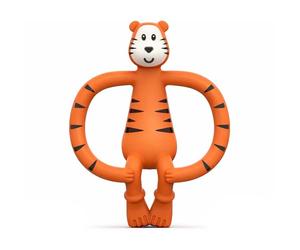Matchstick Monkey Animal Teether with Gel Applicator, Teddy Tiger | Silicone Baby Teether With Textured Bumps For Teething Relief, Teething Toy For Easy Application Of Teething Gel