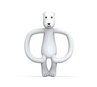 Matchstick Monkey, Antimicrobial Silicone Teether & Gel Applicator, Easy to Grip, BPA Free, 3 Months Old+, 11 cm, Pomelo Polar Bear