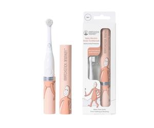 Matchstick Monkey Baby Electric Sonic Toothbrush, Antimicrobial Protection, Suitable from 3 Months, Dusty Pink