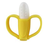 Matchstick Monkey Banana Teether - Silicone Baby Teether for First Teeth, Easy-to-Grip Handles, BPA-Free, Supports Self-Soothing & Early Oral Development, 3 Months+, Yellow