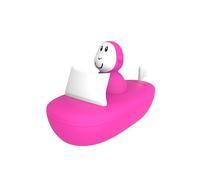 Matchstick Monkey, Bathtime Boat Set, Antimicrobial Baby Bath Toy, Easy To Grip, Sensory Learning - Boat Set (1 Wobbler + 1 Boat), 12 Months Old+, No Holes, No Mould, Pink