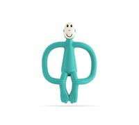 Matchstick Monkey, Original Teether & Gel Applicator, Antimicrobial Silicone Teething Toys for Baby, Easy to Grip, BPA Free, 3 Months Old+, 10.5 cm, Green Monkey
