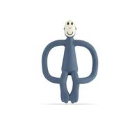 Matchstick Monkey, Original Teether & Gel Applicator, Antimicrobial Silicone Teething Toys for Baby, Easy to Grip, BPA Free, 3 Months Old+, 10.5 cm, Airforce Blue Monkey