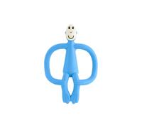 Matchstick Monkey, Original Teether & Gel Applicator, Antimicrobial Silicone Teething Toys for Baby, Easy to Grip, BPA Free, 3 Months Old+, 10.5 cm, Light Blue Monkey