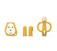 Matchstick Monkey Teething Starter Set, Baby Teething Relief, Ludo Lion | Complete Baby Teething Set With Silicone Teethers And Finger Toothbrushes To Soothe Gums And Support Early Oral Care