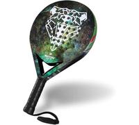 Matchu - Padel racket - Includes a carry bag - 100% carbon frame with fiberglass top layer - Soft EVA Foam - 3D-Grip Technology - 47x3,8 CM - 360g - For Beginners - Green - (Bear)