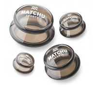 MATCHU - Silicone Cupping Set (4 Pieces) - 4.5, 6, 3 & 10 cm - For Muscle Recovery, Connective Tissue Massage & Cellulite - Professional & Home Use - Includes Storage Box