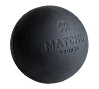 Matchu Sports Lacrosse Ball - 6.5 cm Hard Rubber Triggerpoint Massage Ball - Ideal for Myofascial Release, Deep Tissue Self-Massage & Muscle Recovery - Black