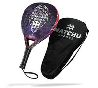 Matchu Sports - Padel racket - Includes a carry bag - 100% carbon frame, fiberglasse top layer and soft EVA foam - 3D grip technology (Gorilla)