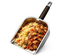 Matchwaves Griddle Scoop for Blackstone with a Any-Edge Hook, Stainless Steel Griddle Portable Food Mover for Stir Fry and Move Food, Classic Grill Shovel