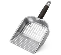 Matchwaves Griddle Scoop for Blackstone with a Any-Edge Hook, Stainless Steel Griddle Portable Food Mover for Stir Fry and Move Food, Sifting Grill Shovel
