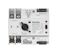 MATCS-100E/2P 100A 220VAC Dual Power Automatic Transfer Switch PC Type Switch DIN-Rail Mounting Black Handle