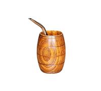 Mate Argentino Classic, Handmade in Natural Bamboo Wood, Matte with Bulb for Yerba Mate, Gourd Mate Cup, Set Matero Argentina