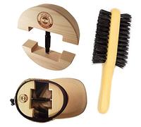 Mate Premium Hat Stretcher with Bonus Hat Brush. Solid Wood, One Size Fits All, Heavy Duty, Removes Pinching, Clothes Brush, Fedora Cowboy Hat Jack Cream