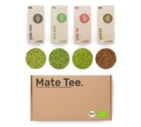 Mate Tea Tasting Set, 4 Organic Mates, 100 g Each Erva Mate + Yerba Mate + Green Mate Tea + Roasted Mate Tea