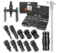 MateAuto 12pcs Motorcycle Blind Hole Collet Bearing Puller Set, Internal Bearing Extractor Puller Kit Slide Hammer Bearing Puller with Expandable Collets 8-32mm Inner Bearing Remover Tool (12-Piece)