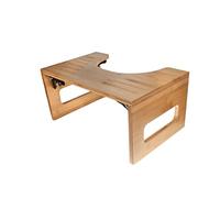 Mateda Bamboo Toilet Stool for Bathroom, Foldable Poop Stool for Adults