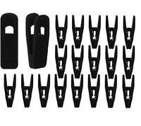 Mateda Velvet Hangers Clips Strong Finger Clips Perfect for Thin Velvet Hangers (Black, 20)