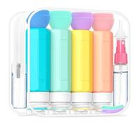 MateeyLife 17PCS Travel Bottles for Toiletries, TSA Approved Travel Containers for Toiletries, Leak Proof Silicone Travel Kit for Shampoo, Conditioner, Lotion & Creams, Colorful