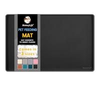 MateeyLife Silicone Cat & Dog Food Mat for Floors Waterproof, Anti-Slip Dog Bowl Mats for Food and Water, Pet Feeding Mats with Lip to Prevent Spills, Pet Placemat for Messy Drinkers to Protect Floors