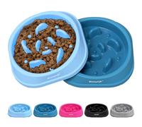 MateeyLife Small Slow Feeder Cat Bowls 2PCS, Anti-Choking Puzzle Cat Food Bowls, Anti-Slip Interactive Dog Feeding Slow Down Eating, Bloat Stop Maze Dishes Dog Feeder for Small Breeds 1 Cup