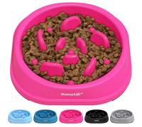 MateeyLife Small Slow Feeder Cat Bowls, Anti-Choking Puzzle Cat Food Bowls, Non Slip Interactive Dog Feeding Slow Down Eating, Bloat Stop Maze Dishes Dog Feeder for Small Breeds 1 Cup Purple