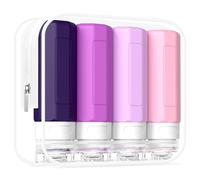 MateeyLife Travel Bottles for Toiletries, 3oz Tsa Approved Travel Size Containers, BPA Free Leak Proof Travel Essentials Containers, Refillable Travel Accessories for Shampoo Conditioner Purple