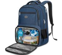 MATEIN 17 Inch Laptop Backpack with Lunch Compartment,Large Travel Rucksack | TSA Work Backpack for Men Women with Laptop Compartment,Water Resistant Work Bag with Padded Straps for School Backpack, Blue