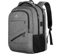 MATEIN 18.4 Inch Laptop Backpack for Men, 50 L Extra Large Travel Rucksack with Luggage Strap & TSA Laptop Compartment for Men Women, Water Resistant Large School Backpack for Students Teachers, Grey