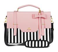MATEIN Laptop Bag for Women, 15.6 inch Slim Computer Briefcase Sleeve Case, RFID protected Pocket, Multiple Ways to Carry Work Business Travel Tote Handbags Gifts for Office, Pink