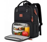 MATEIN Laptop Lunch Backpack, 15.6 Inch Backpack with Laptop Compartment | Rucksack for Men Women with Lunch Compartment, Insulated Cooler Lunch Bag for Camping Travel Business Work