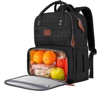 MATEIN Laptop Lunch Backpack 17 Inch, Backpack with Insulated Compartment | Rucksack for Men Women with Lunch Compartment, Insulated Cooler Lunch Bag for Camping Travel Business Work