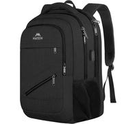 MATEIN Travel Laptop Backpack, 17 Inch Business Large Backpack Bag With USB Charging Port, Water Resistant Work Rucksack Anti Theft Lightweight for College High School Men Women Casual Daypack, Black