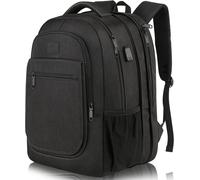 MATEIN Travel Laptop Backpack, Large Expandable Rucksack 15.6 Inch with USB Charging Port, Anti Theft Business Backpack for Men Women, Water Resistant Laptop Bag for School College Work, Black