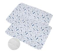 Mateju 2 Pieces Reusable Pee Pads for Dogs, Washable Puppy Training Pad Pets Dogs Cats Non-Slip Mat Super Absorbent Leak Proof Food Bowl Mats for Travel Training Pad Indoor (30x40CM,White)