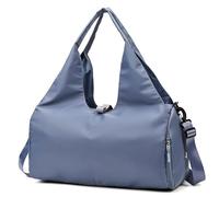 Mateju 3D Print Solid Color Travel Bag, Gym Bag with Removable Shoulder and Zip,26L Luggage Bags with Trolley Sleeve, Lightweight Large Holdall,Carry on Weekend Overnight (Blue 1,49x25x21)