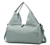Mateju 3D Print Solid Color Travel Bag, Gym Bag with Removable Shoulder and Zip,26L Luggage Bags with Trolley Sleeve, Lightweight Large Holdall,Carry on Weekend Overnight (Green 1,49x25x21)