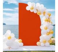 Mateju Arch Backdrop Cover Spandex Fited Wedding Arch Backdrop Stand Cover for Birthday Party Ceremony Decor Baby Shower Wedding Photography Background Frame Cover (6.6ft (101x202cm),Red)