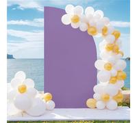 Mateju Arch Backdrop Cover Spandex Fited Wedding Arch Backdrop Stand Cover for Birthday Party Ceremony Decor Baby Shower Wedding Photography Background Frame Cover (5ft (81x153cm),Purple)